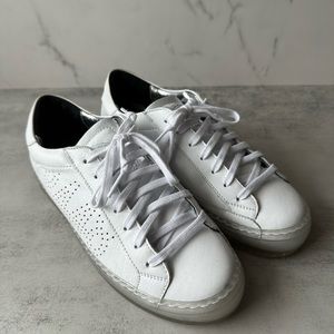 P448 John L. Leather Low Top Sneakers Size 7